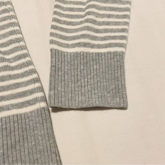 Tommy Hilfiger Womens Grey Striped Cotton Jumper Size Medium - Picture 13 of 16